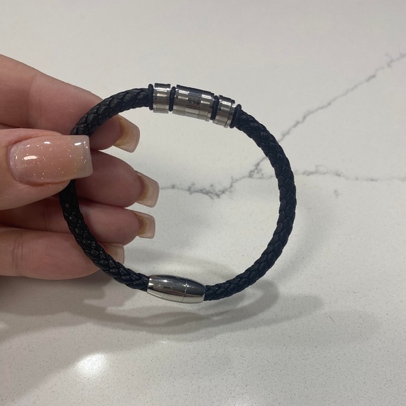 Men's Leather Bracelet - Picture 2 of 2